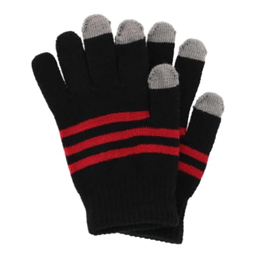 Image of Kids' One Size Striped Touchscreen Winter Glove