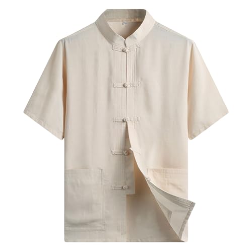 ZooBoo Chinese Clothing Tang Suit - Kung Fu Short Sleeve Shirt for Men