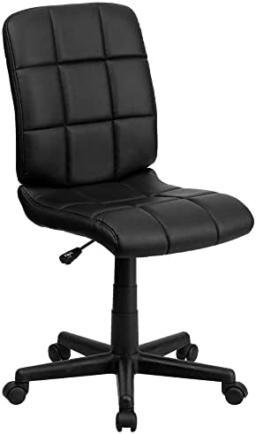 Flash Furniture Mid-Back Black Quilted Vinyl Swivel Task Office Chair