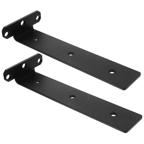 ELAYARD 2個 隠し設置可能壁掛け棚受け具 高耐荷重スチール製三角ブラケット 対応強化収納サポート