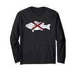 Photo Gallery state flag of alabama retro bass fishing distressed graphic maglia a manica Photo Gallery state flag of alabama retro bass fishing distressed graphic maglia a manica