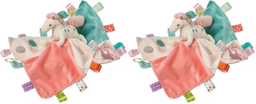 Image of Taggies Soothing Sensory Stuffed Animal Security Blanket, Painted Pony, 13 x 13-Inches (Pack of 2)