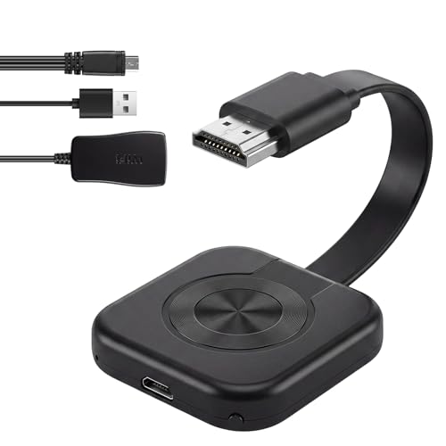 Adaptador Inalámbrico HDMI Dongle WiFi 1080P Receptor de Pantalla Miracast Transmisor de Video para TV Proyector Monitor Compatible con Android iOS Windows Mac DLNA Airplay