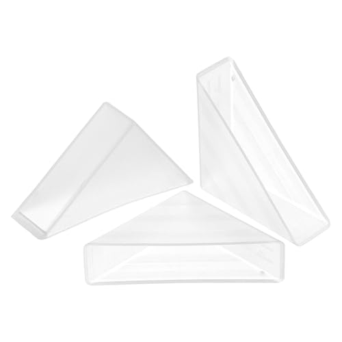 Image of uxcell 8Pcs Plastic Corner Protectors 11x50mm Right Angle Shape Glass Corner Guards Cushion for Corner Protection of Glass, Mirror, Tile, White