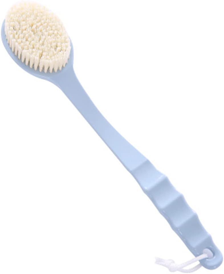 BOSTOM.FShower Brush, Shower Body Brush, Bath Scrubber Body Brush, Long Handle Body Shower Brush, Back Scrubber, Improved Skin Health, Bath Back Cleaning Scrubber for Wet or Dry Brushing(Blue)
