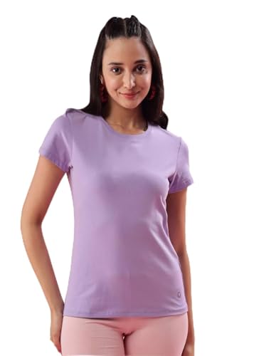 Image of Dollar Women's Solid Stretchable Cotton Round Neck Tshirt