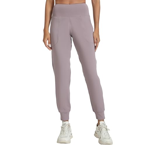 Rrosseyz Women's Joggers with Pockets Lightweight Soft Workout Athletic Pants for Camping Yoga Running(Primrose Purple,M)