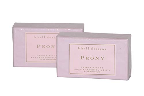 K Hall 8 Oz Triple Milled Bath Soap - 2 Bars (Peony)