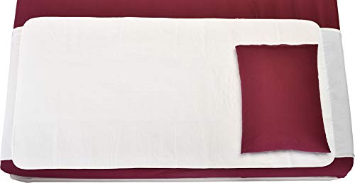 NOVA Waterdichte Herbruikbare Matrasoverlay met 100% Katoen Huid Zachte Toplaag, Wasbare Incontinentie Bed & Laken Onderpad Protector met Tuck-in Matraskleppen, Super Absorberend, 36" x 72" - Image 3