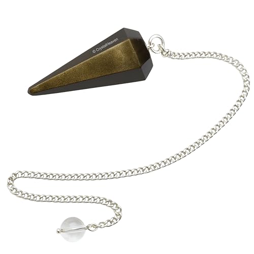 Image of Certified Golden Sheen Obsidian Pendulum Dowsing Tool - Natural Crystal Pendulum for Spiritual Guidance - Premium Dowser Pendulum for Accurate Divination and Energy Healing - Perfect for Energy Healing and Chakra Balancing - Handcrafted with Precision and Elegance