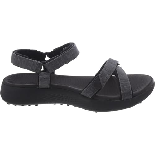 Skechers GO GOLF womens 600 Sandal Golf Shoe, Black/Black, 7 US2