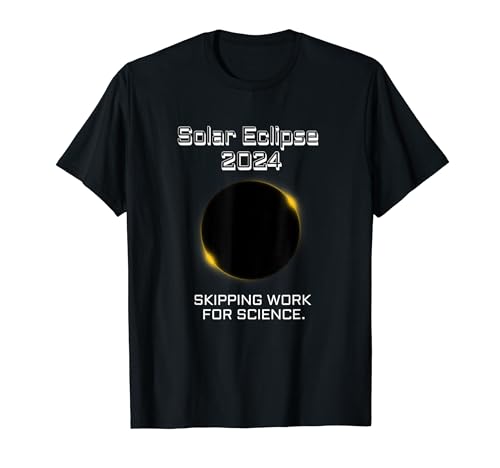 Eclipse solar 2024 Divertida escuela para la ciencia Camiseta