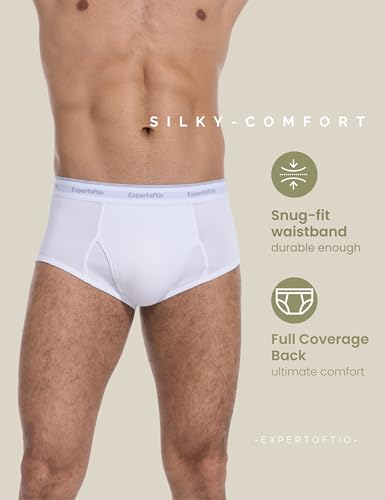 Image of Men's Underwear Briefs Viscose from Bamboo, Moisture Wicking Tagless Underwear for Men Pack Comfort Fly