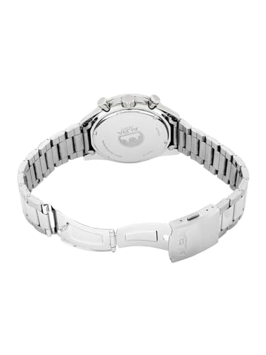 ALBA Stainless Steel Analog Orange Dial Men Watch-At3J21X1, Silver Band - Image 6