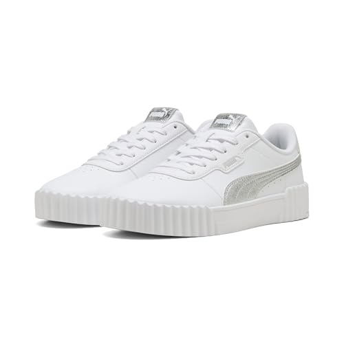 PUMA Baskets Carina 3.0 Metallic Whisper pour Femme, Blanc argenté, 38 EU, White Silver, 38 EU