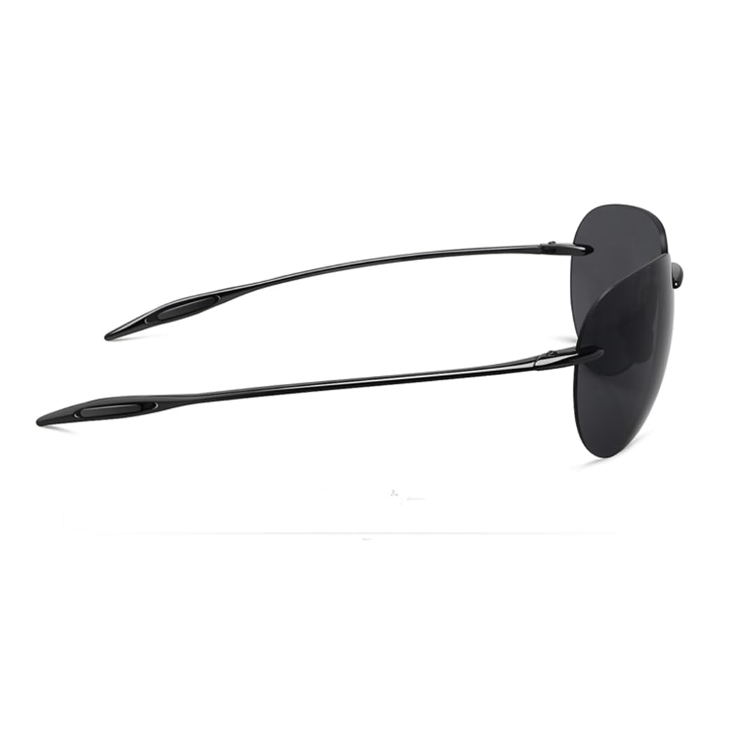 Occhiali da sole da uomo UV400, alla moda, ovali senza montatura, montatura da donna TR90