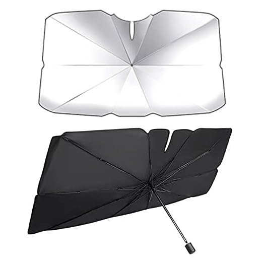 Para-sol do para-brisa - Pára-sol resistente do pára-brisa do carro | Pára-brisa dianteiro dobrável que economiza espaço, se adapta universalmente à maioria dos carros, SUVs, Sedãs Junipi