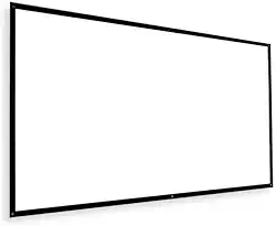 Tela de projetor 16:9 branca anti-luz moldura preta de 84-150 polegadas com furo metal home theater tela para projetor retratil Superfície Branca Anti-Luz, Furos de Metal(84 polegadas-1 und)