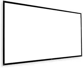 Tela de projetor 16:9 branca anti-luz moldura preta de 84-150 polegadas com furo metal home theater tela para projetor retratil Superfície Branca Anti-Luz, Furos de Metal(120 polegadas-1 und)