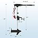 55lb Thrust Trolling Motor 8 Speed Electric Outboard Motor Kayak Motor with Adjustment 6-inch Extendable Handle, 30'' Shaft Length, LED Indicator, Transom Mounted for Kayak, Fishing Boat(Black)