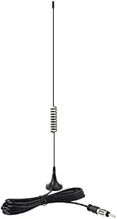 Bingfu Universal Car Stereo FM Aerial Antenna Magnetic Base DIN Plug Aerial for Vehicle Truck SUV Truck RV Car Stereo Audio HD Radio Android Head Unit CD Media Receiver Player Car Radio Stereo