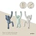 Umbra Buddy Wall Hooks – Decorative Wall Mounted Coat Hooks for Hanging Coats, Scarves, Bags, Purses, Backpacks, Towels and More, Set of 3, Light Multicolored