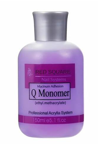 Red Square Ezflow Nail Systems Macinum Adhesion Q Monomer Professional Acrylia System 150ml e5.1 fl.oz