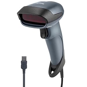 NETUM USB Laser Barcode Scanner, Handheld 1D Wired Bar Code Scanner Scanning UPC EAN Reader Gun Retails for Supermarket, Convenience Store, Warehouse – NT-M1