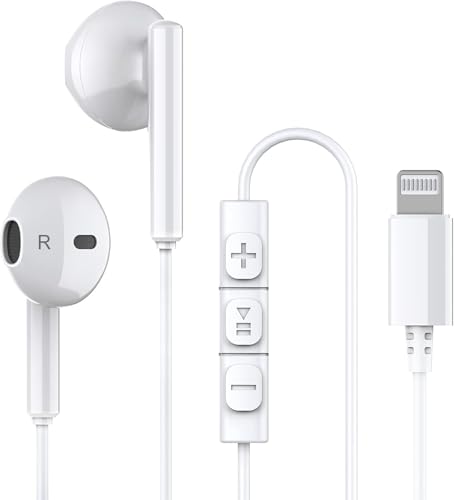 Image of Guguearth Lighteennning Wired Earphone with HD Mic Compatible with iOS Smartphones & iPads USB-C Wired Earbuds with Microphone for iPhone 15, 16 & 17 Series (Off White) Thunder Eagle