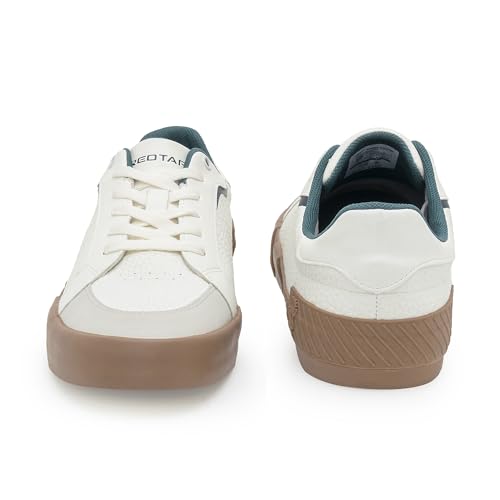 Image of Red Tape Men's Sneakers Off White Pu Round Toe Lace-Up Responsive Sole