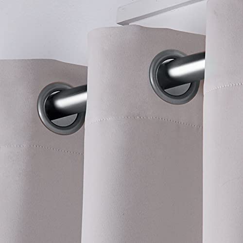 Exclusive Home Curtains Sateen Woven Blackout Grommet Top Panel Pair, Silver, 52x108, 2 Piece, W 52" x L 108" (2 Panels) - Image 3
