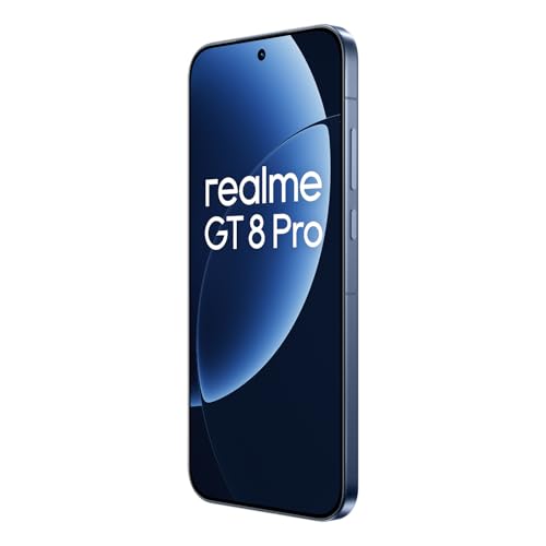 realme GT 8 Pro Smartphone 12GB+256GB, 200-MP-Teleobjektiv, Kamera mit RICOH GR-Technologie, Snapdragon 8 Elite Gen 5, 7000-mAh-Titan-Akku, 120 W Schnellladen + 50 W kabelloses Laden, Blau