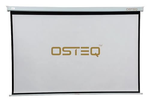 Image of 100-Inch 16:9 Manual Pull Down Projector Screen, Matte White with Insta Lock /SRS for Home Theater, Office, and Classroom