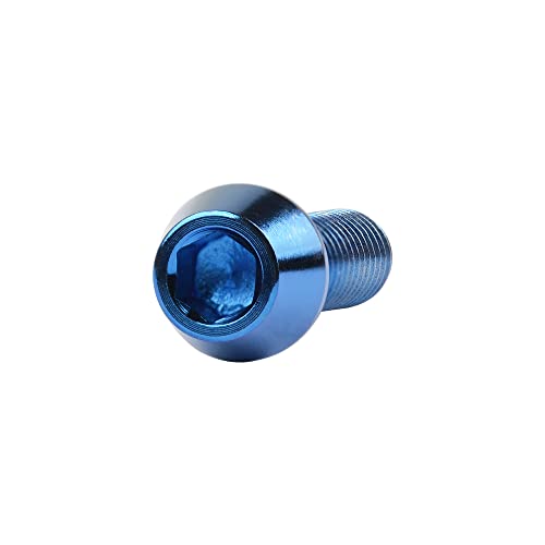 Image of Titanium Ti DIN912 M4 8 10 12 15 20mm Tapered Head Hex Bolts Bicycle Screws Pack of 6 (Blue, M4x15mm)