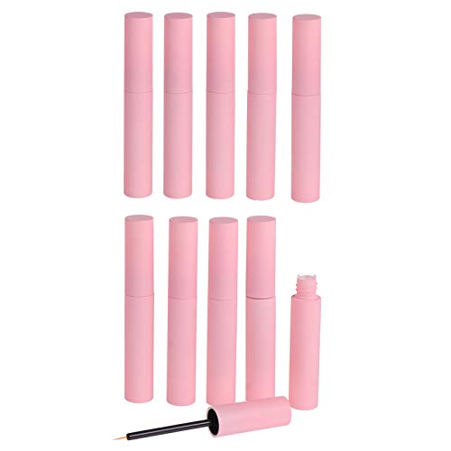 LALAFINA 10pcs Plastic Eyeliner Tube Reusable Makeup Containers Extension Vials Pink Mascara Eyeliner Oil Ml Sample Container Lady with Wand Bottle