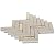 Modket Herringbone Crema Marfil Marble Stone with Gold Glass Insert Mosaic Tile Mesh Mounted Backsplash TDH158MO (5 Sheets)