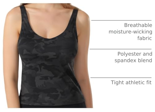 Image of POSHDIVAH Longline Sports Bra Workout Tank Tops | Padded, Removable Pads, Built in bra, Wirefree, Buttery Smooth, Soft, Fitness, Running, Yoga, Wide Straps, U-back