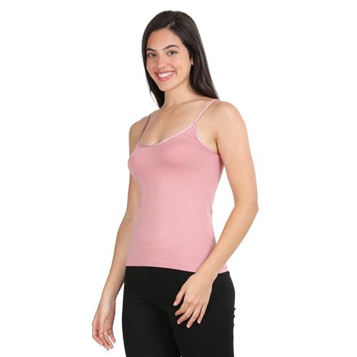 Image of Lavos Women's Camisoles, Sleeveless Long Tank Top, Anti-Microbial Bamboo Cotton Camisole Slip, Adjustable Straps Spaghetti Tops, Comfortable Inner Slips for Women