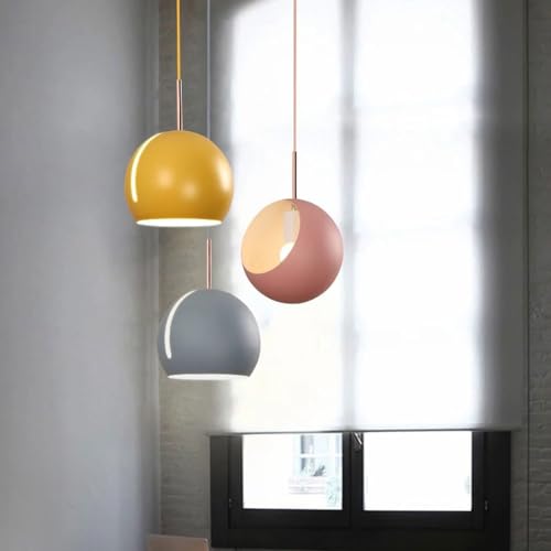 Lampe suspendue globe HJZZQH en métal réglable pour cuisine et bar - 5