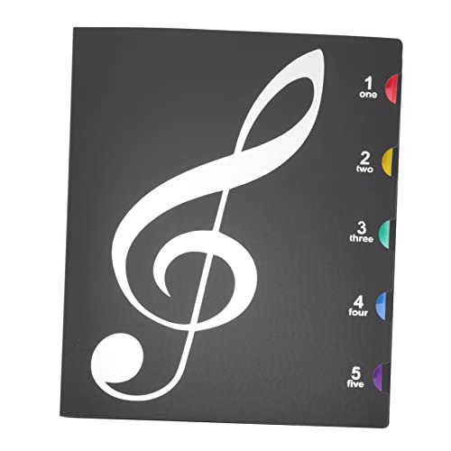 Milisten Large Capacity Music Sheet Folder File Abs Folder Music Note Patterns for Musicians