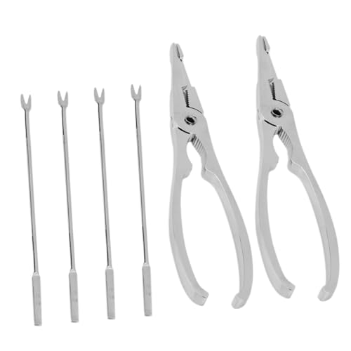 DIYEAH Ensemble d'Outils pour Fruits de Mer 6 Pcs, Pince Crabe en Acier Inoxydable 304 et Couverts à Fruits de Mer, Casse Crabe Professionnel pour Homard et...