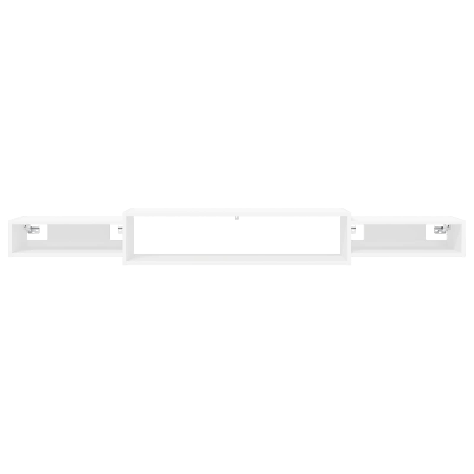 Meuble TV mural - Support mural - Étagère TV flottante - Meuble bas suspendu pour salon et chambre à coucher - Blanc - 180 x 28 x 21 cm