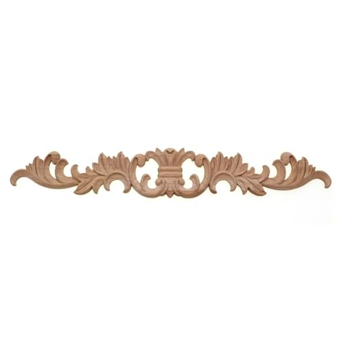 Sculpture sur Bois Applique d'Angle Décorative pour Meubles de Style 60x8 cm