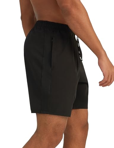 Mens 7'' Lightweight Athletic Shorts Quick Dry Gym Workout Running Shorts with Zipper Pockets2