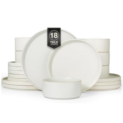 Richmount Star 18-teiliges teller set, Geschirrset 6 personen,...