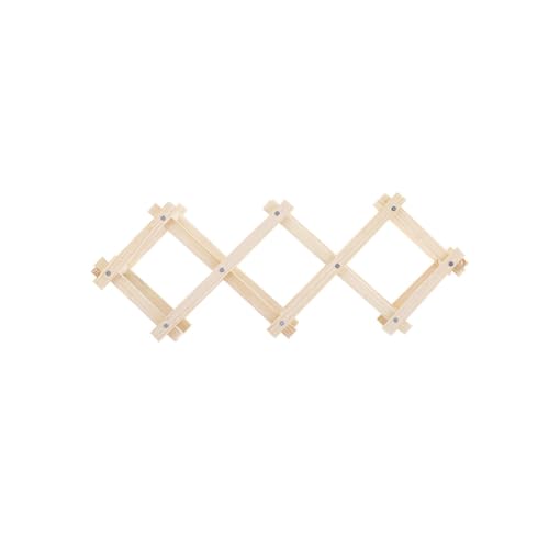 Soporte para botellas de vino plegable de madera sólida miniatura 1