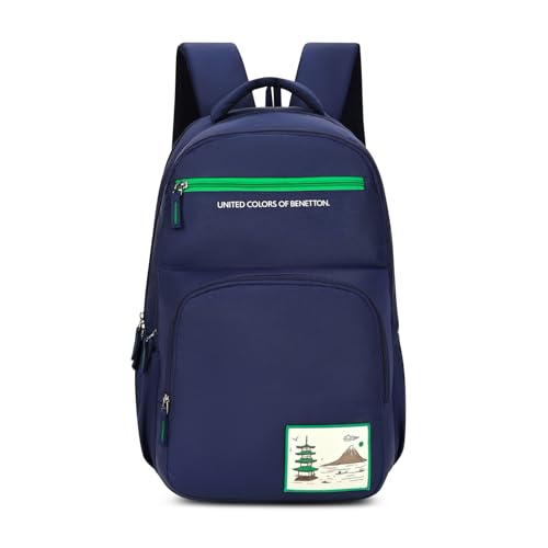 Image of United Colors of Benetton Unisex High-School Backpack BENTON | 3-Compartment Large Capacity Bag with Game Changer Graphics | Backpack for School Girls and Boys | 37L Capacity