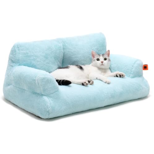 MEWOOFUN groß Katzenbett kleines Hundesofa Flauschig und waschbar Katzensofa Hundebett für Katzen, weich Katzenbett katzencouch mit Rutschfester...