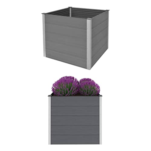 Willood Garten Hochbeet WPC 100x100x91 cm Grau Willood Garten Hochbeet WPC 100x100x91 cm Grau