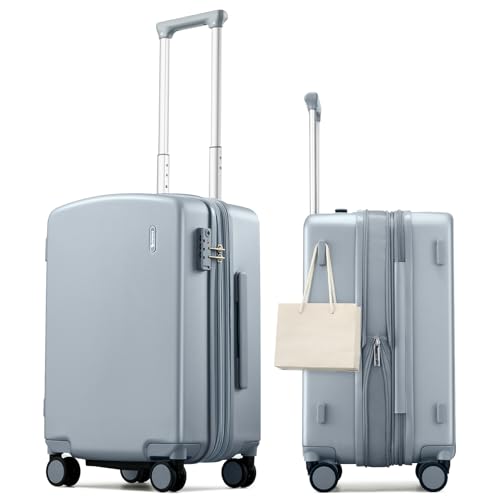 Image of Hanke 20 Inch Expandable Carry On Luggage, Hard Shell with Side Hook